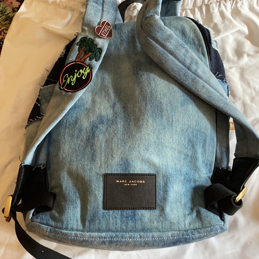 Marc Jacobs Paradise Patch Patchwork Denim Biker … - image 6